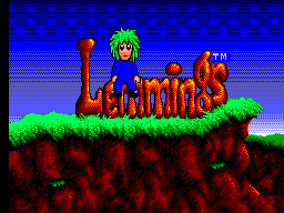 Lemmings title screen for Sega Master System